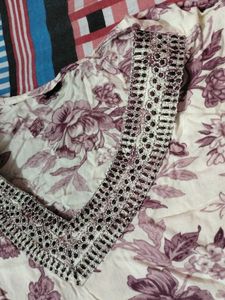 Floral Print Short Kurti