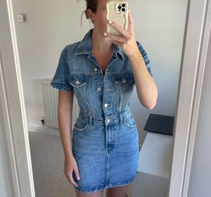 Zara Mini Denim Short Dress