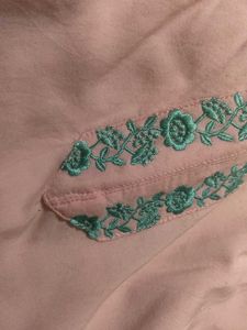 Pink Embroidered Kurta