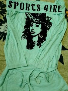 Cyan Colour Top