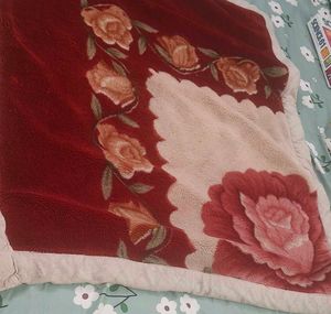 Floral Red Blanket for little ones