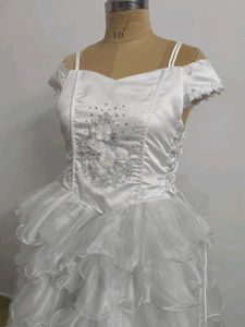 Ruffled White Cocktail Dress