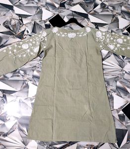 Hand Embroidered Cotton Kurti