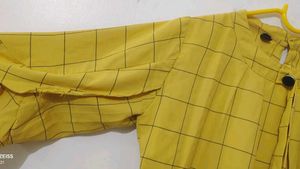 Yellow Plaid Tunic Top