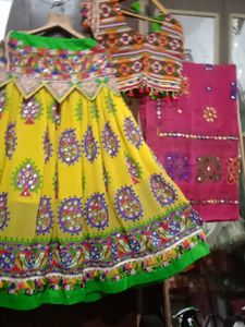 Yellow Garba Choli