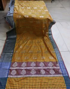 Banarasi Silk Multicolour Box Design Saree