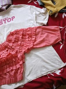 Cute Pink Off shoulder  Crop Top