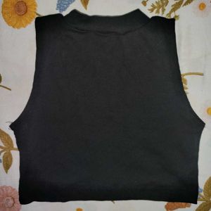 Zara Black Sleeveless Tank/Crop Top