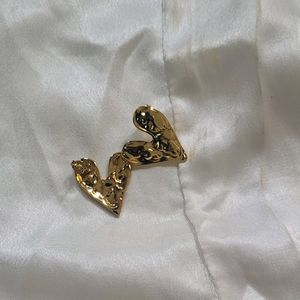 Heart Style Statement Earrings