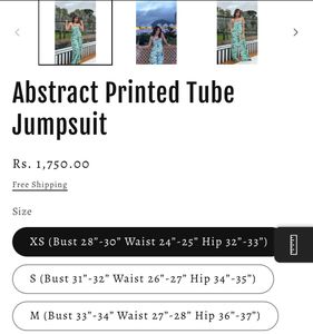 Abstract Printed Tube Jumpsuit