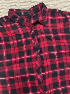 Red Plaid Flannel Shirt