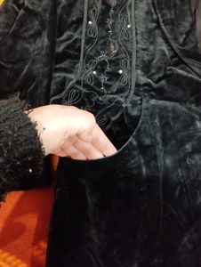 Velvet Embroidery Coat