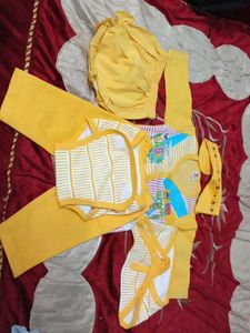 Yellow Baby Clothes Set