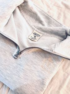 Cozy Grey Half-Zip Sweatshirt
