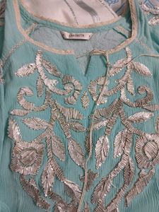 Elegant Embroidered Kurta Gharara Set