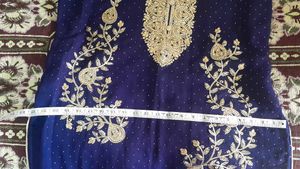 Red &amp; Gold Embroidered Indian Dress(Combo 2