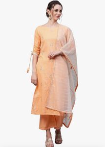 Elegant Peach Kurta Set