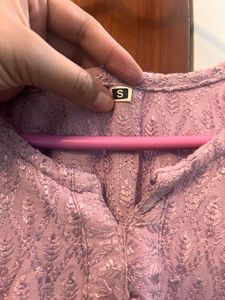 Lilac Embroidered Kurta with Sequins – XS/S