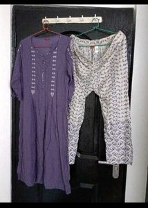W Cotton Kurta Set