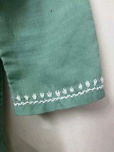 Seafoam Embroidered Kurti
