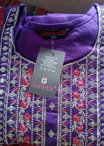 NewElegant Purple Kurta Set