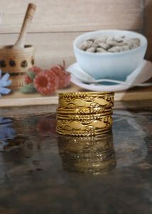 Stylish Golden Metal Bangles For Kids Girl 6-2year