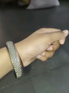 Set of Two Silver Bangles