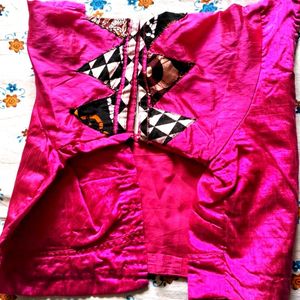 Pink Readymade Saree Blouse
