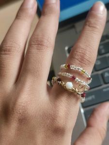 Y2K Beaded Statement Ring