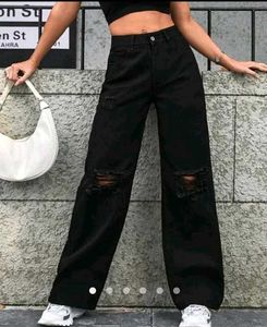 Distressed Black Jeans