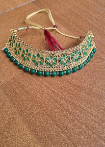 Traditional Jewellery Set For Women Green Colour.