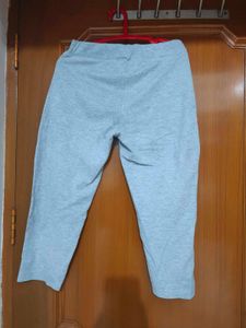 Grey Cotton Capry For Daily Use