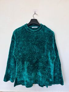 Emerald Green Chenille  Sweater