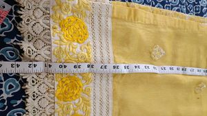Yellow Embroidered Kurta