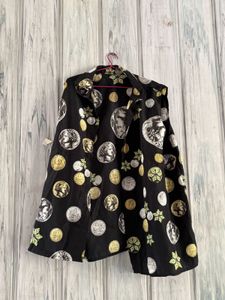 Old Money Vibes Open Shirt Or Shrug In Black