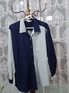 Sky Blue And Navy Top