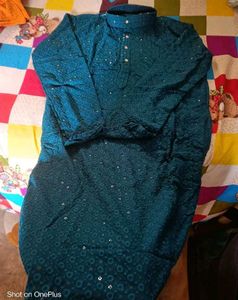 Teal Kurta - Modern Style
