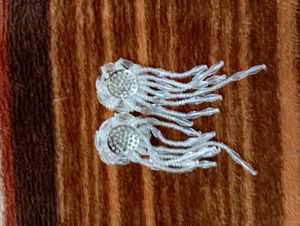 Brand New Korean  White Crystal Earrings