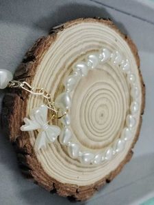 Heart Pearl Bracelet with Bow