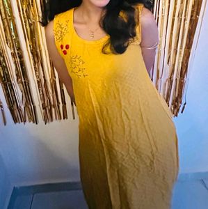 Yellow Embroidered Dress