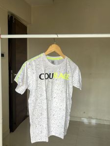 White 'Courage' Graphic Tee