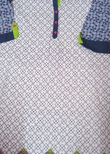 KURTA👗 (KARIGARI LONG KURTA, XL SIZE, BLUE COLOUR
