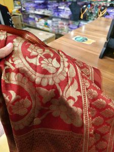 Red & Gold Festive Saree