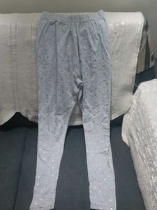 Grey Patterned Leggings