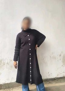 Button-Down Knit Sweater Dress