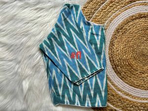 Ikkat Boat Neck Blouse