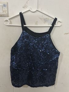 Sparkly Blue Sequin Top