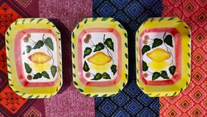 3pc. Ceramic Snacks Plate