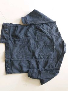 Vintage Washed Black Denim Jacket