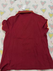 M&amp;S Burgundy Polo T-Shirt